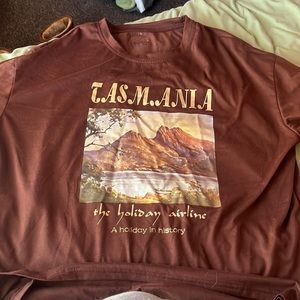 Brown Tasmania Aesthetic T-Shirt